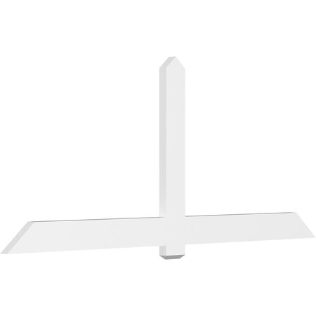 Ekena Millwork Eugene Architectural Grade PVC Gable Bracket, 96"W x 40"H x 2"D x 6"F, 10/12 Pitch GBP096X40X0206EUG00